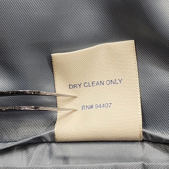 Travelsmith Sport Coat Mens 42L Black White Blue Silk Tweed Houndstooth Blazer - Picture 7 of 13